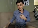 Gay Porn Very cute boy wanking and dildo
