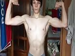 Muscle boy shows his body - no cum