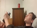 Boys porn jerks off with his toy and finishes by hand 