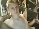 Blond teen has a wank in the library boys porn