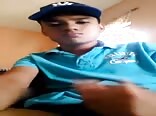 Latino in blue is wanking boys porn