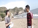 Beach hook-up gay boys porn tube