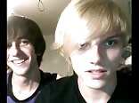 Two boyfriends experiment gay porn on cam in the 2000s