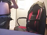 UK teen cums on computer chair boys porn