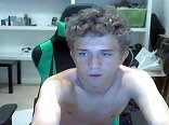 Curly hair twink porn jacks off with a guy he meets online