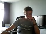 Cute hot boys porn wanks at his desk