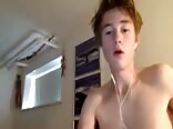 Twink porn pulls out nice big smooth cock and jerks off