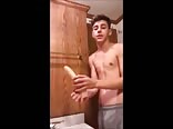 Joey Mills deep throat dildo