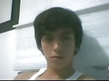 Boy wanks on his bed