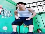 boy pound-down.  falls in