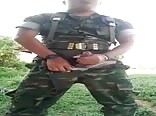 Army boy shoots huge load outdoors porn guy