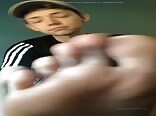 sexy twink self feet licking