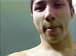 Unmasked Vintage Japanese Gay porn. WATARU in the toilet