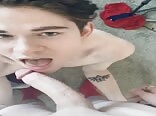 Twink sucking friends cock gay teen porn