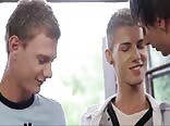 Wholesome Threesome boys bare fuck gay porn