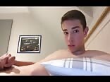 Cute Twink Has Bedtime Wank & Cum Session boys porn