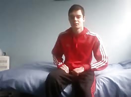 cute twink jerking off