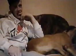 He and his dog next