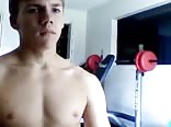 Fitness guy masturbating