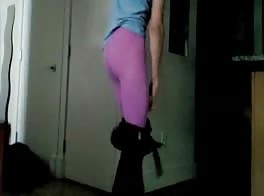 Boy in pink Tight